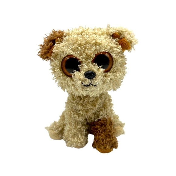 TY Beanie Boos ROOTBEER‎ the Brown Dog Glitter Eyes Regular 6” - Picture 1 of 7